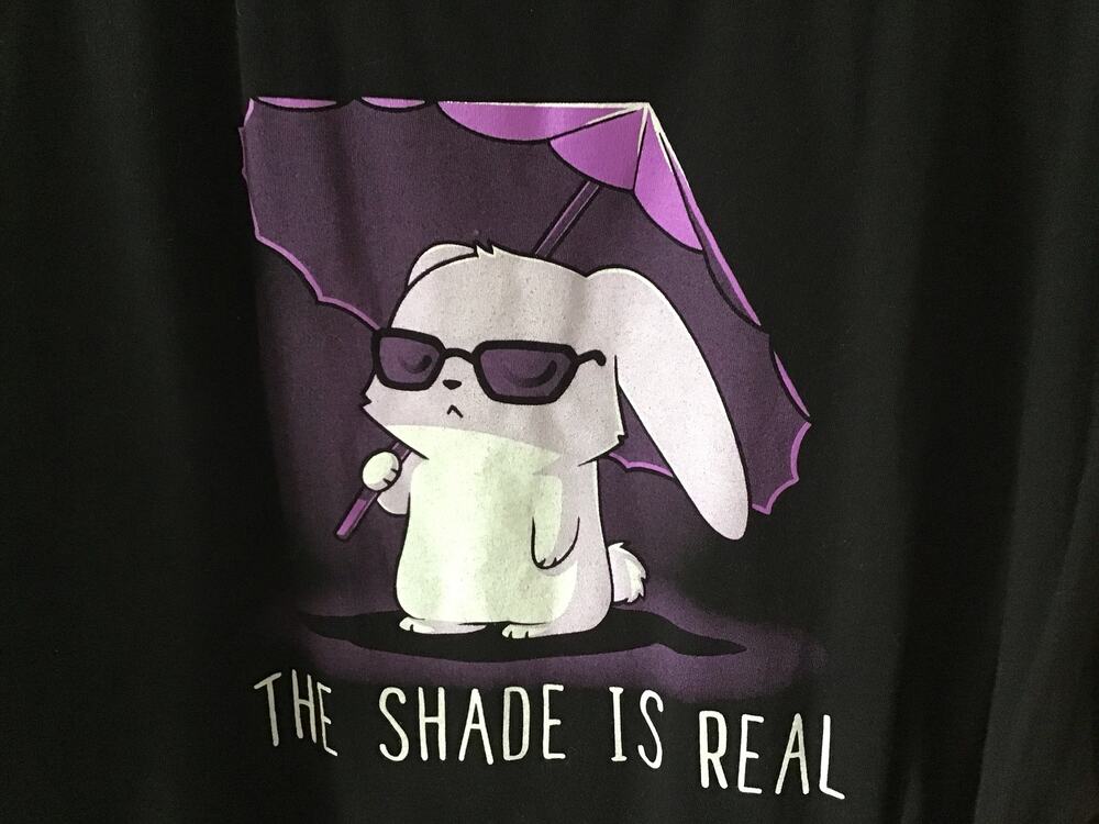 The Shade Is Real Teeturtle Women's Short Sleeve T-shirt 2XL Black 100% Cotton